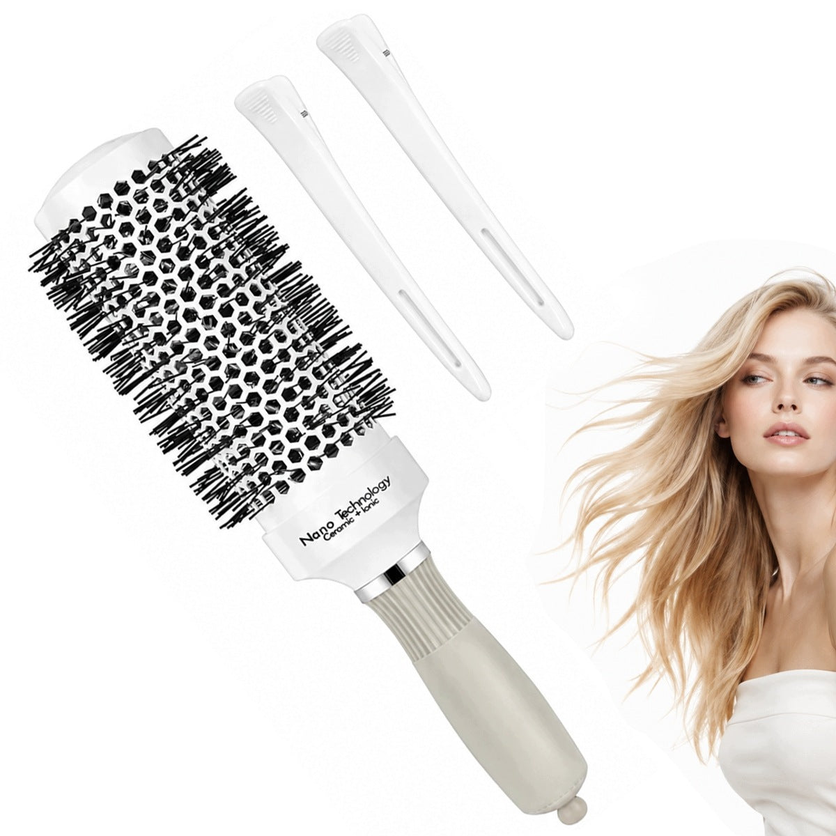 Hair Modeling Brush with Skewer 53mm White