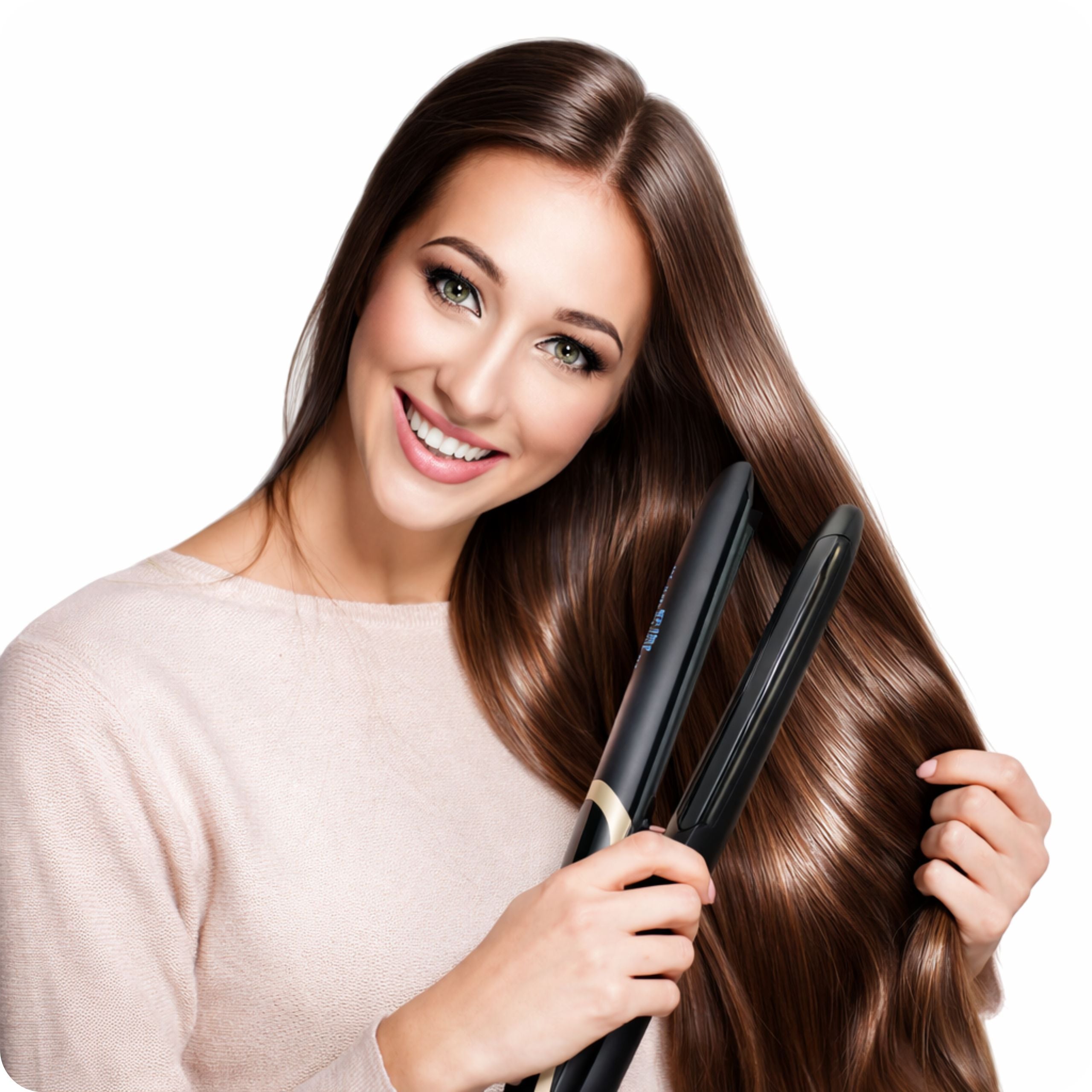 Hair Straightener 2in1 PRO Infrared Ionization Straightens and Curls Packaging status original