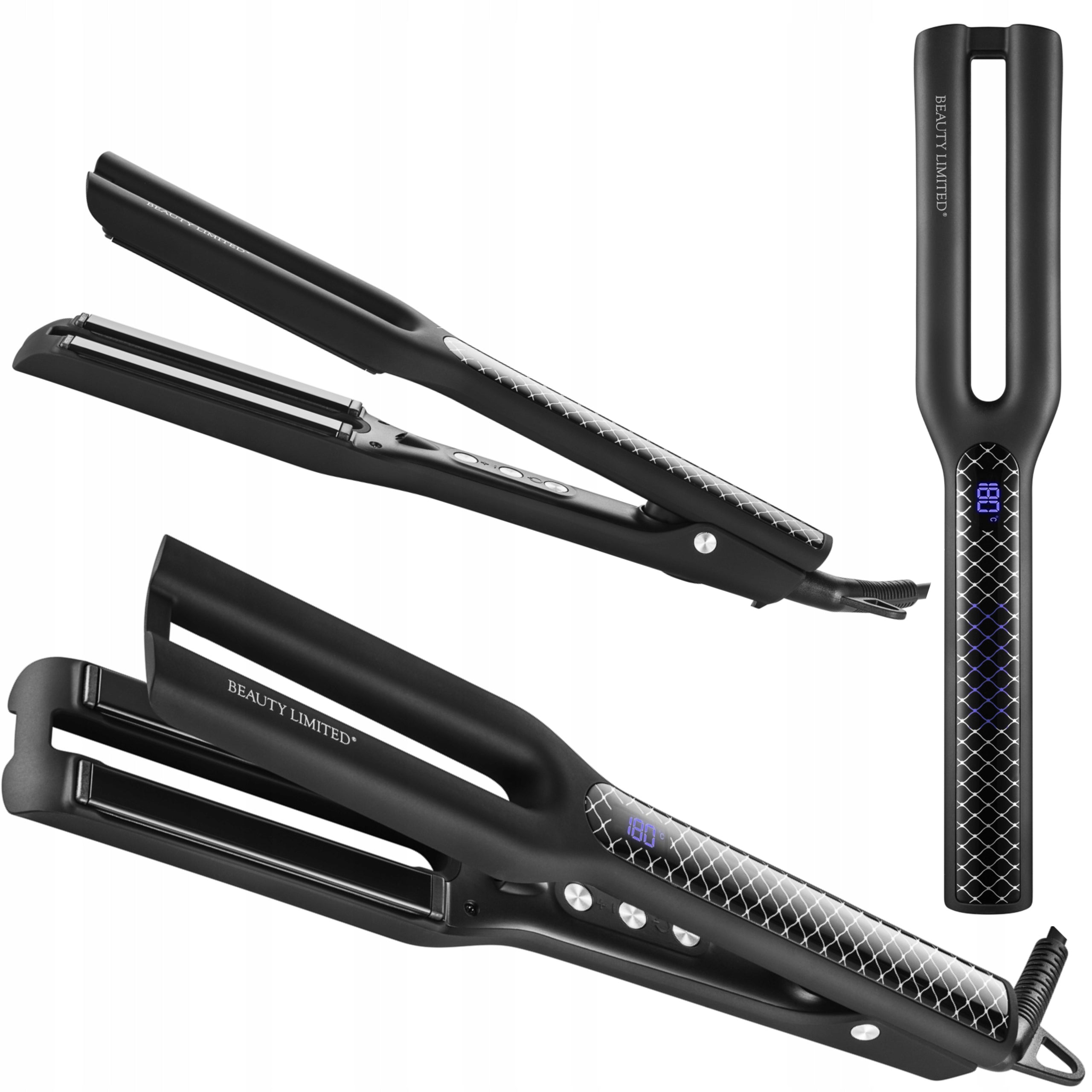 Hair Straightener 4 CERAMIC - TOURMALINE TILES LCD Ionization 60W