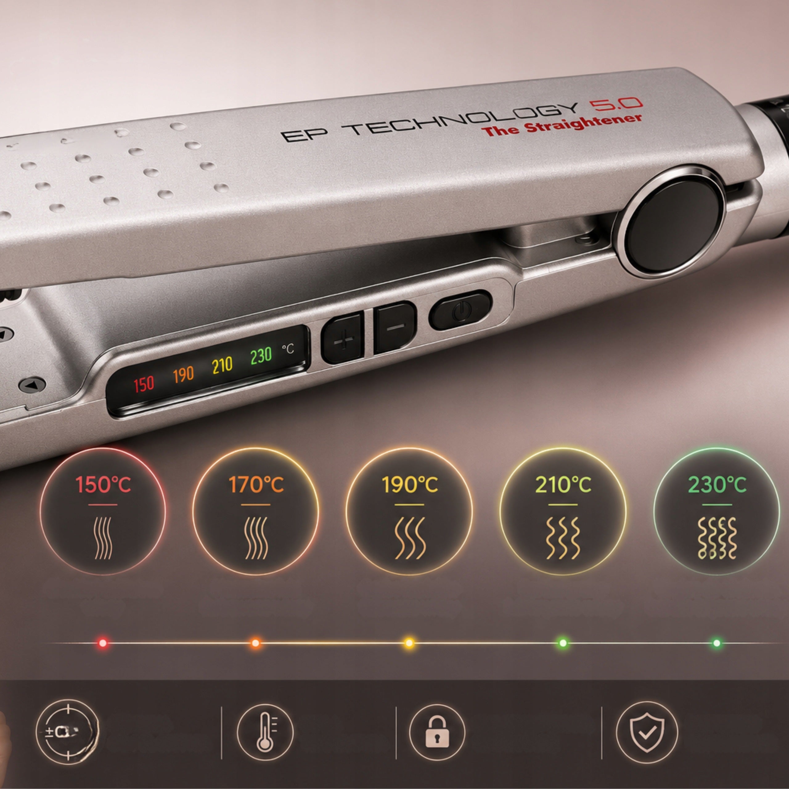 Hair Straightener Babyliss Pro Bab2091 Titanium Ionization Display Packaging status original