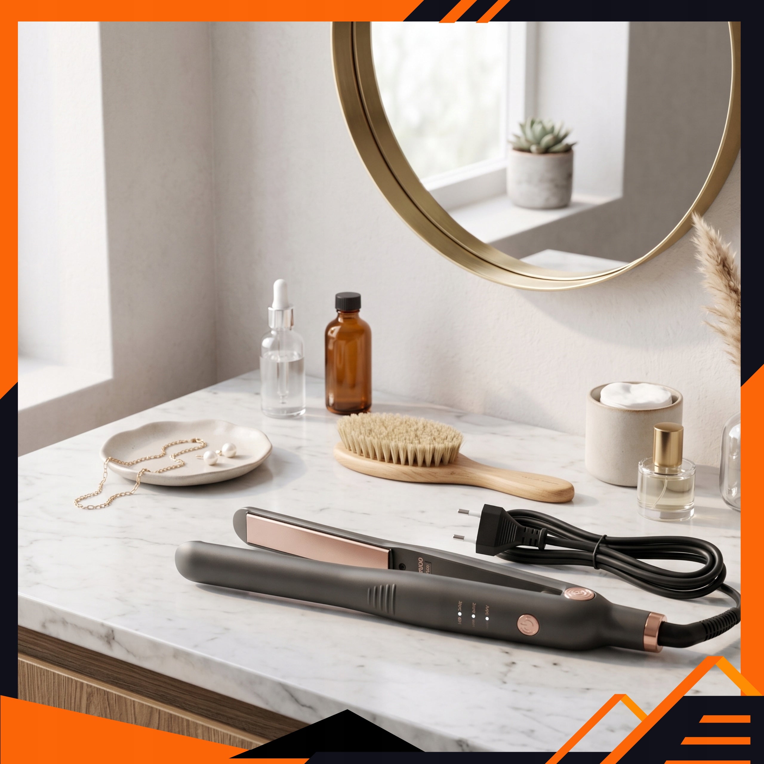 Hair Straightener Ceramic 3 Temperature Modes Small Handy 360° Manufacturer code Prostownica Do Włosów Ceramiczna Vedor