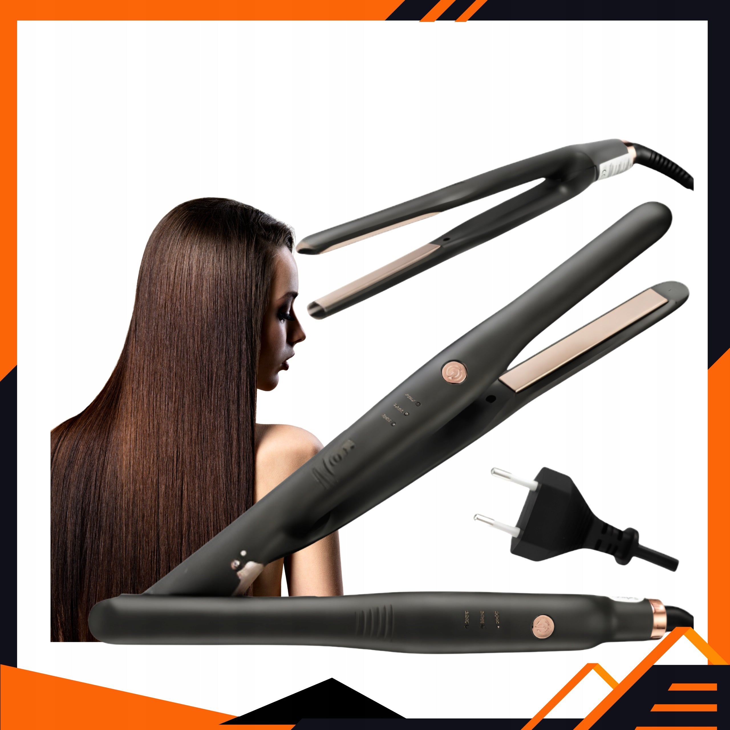 Hair Straightener Ceramic 3 Temperature Modes Small Handy 360° Packaging status original