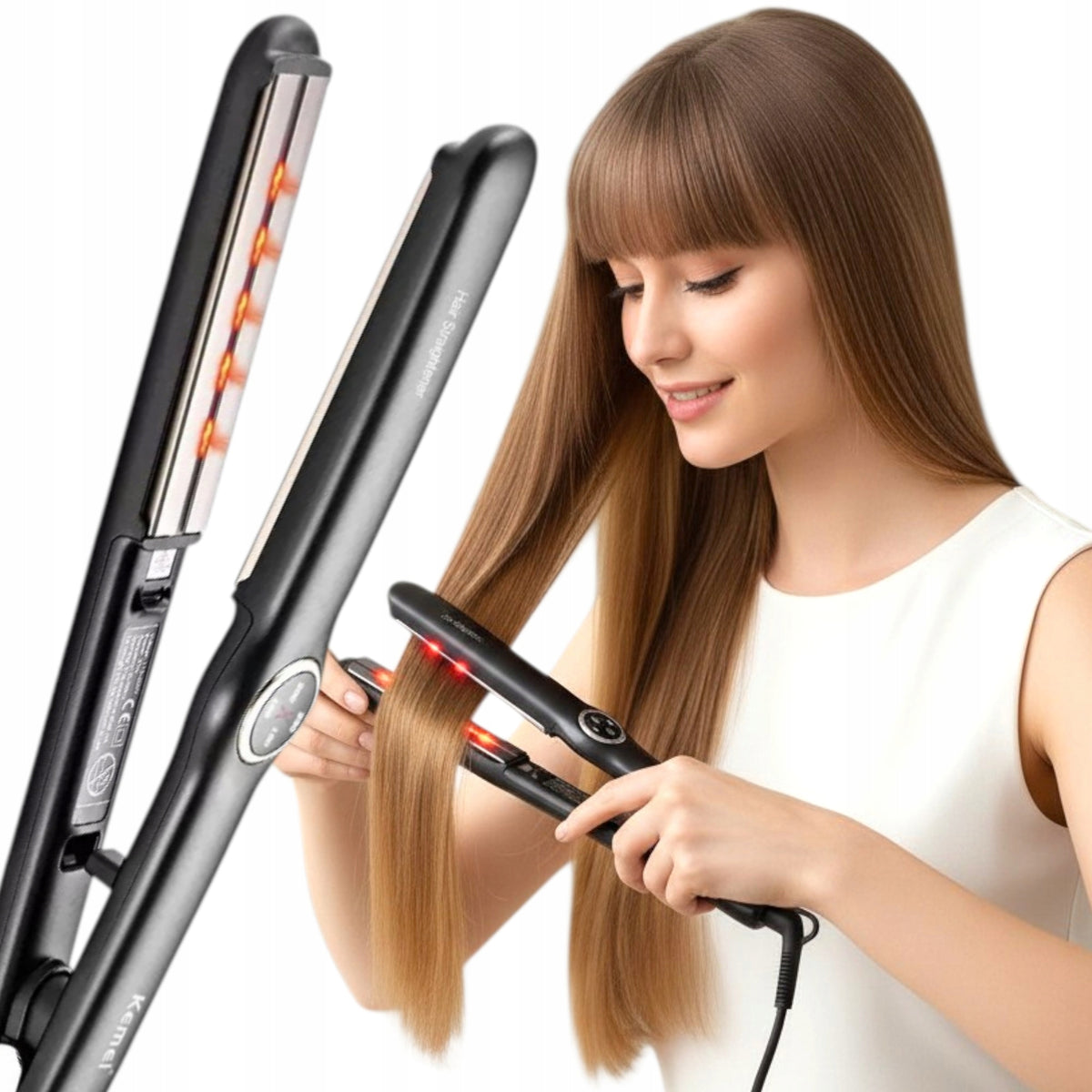 Hair Straightener Ceramic Infrared 30W 160-230°C Temp.