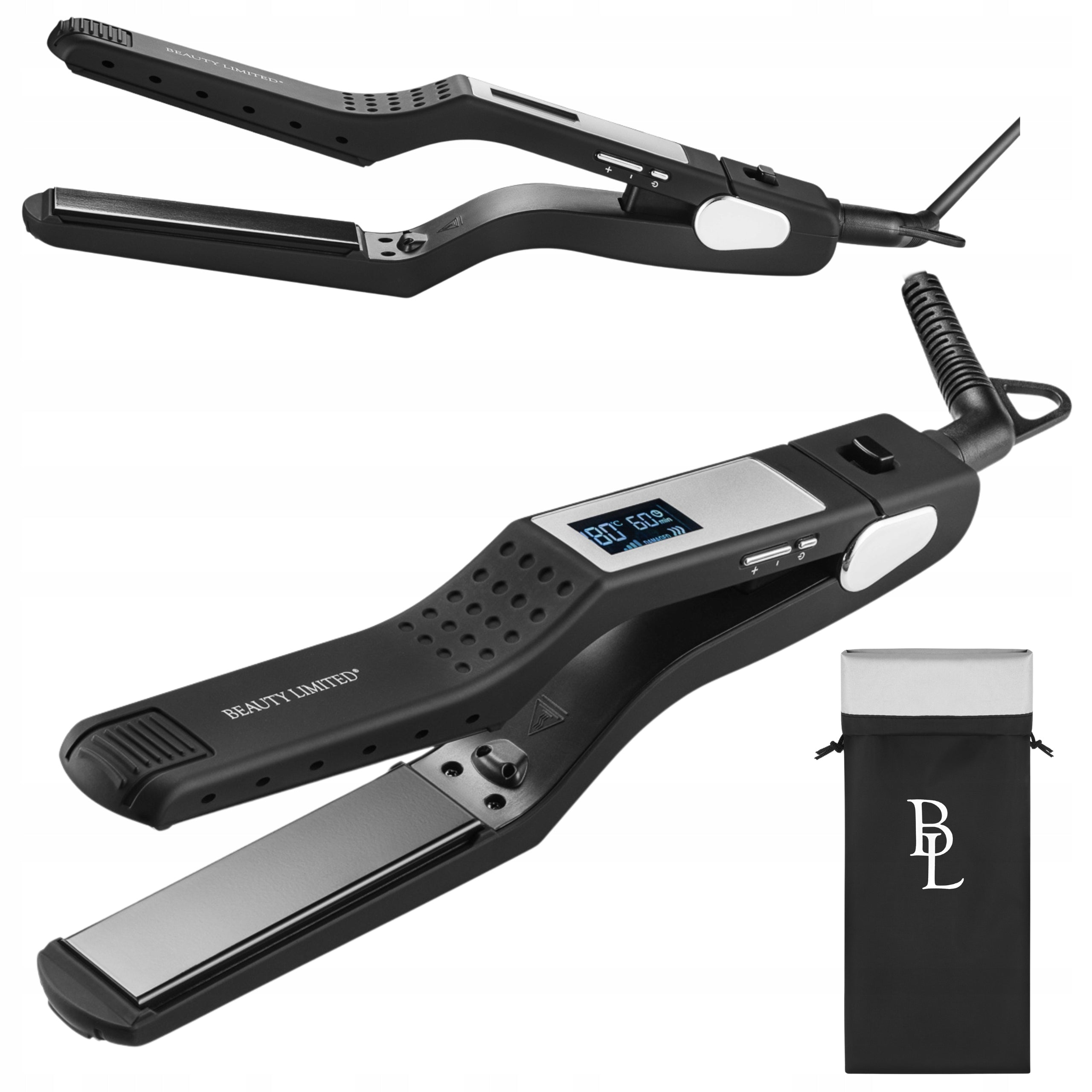 Hair Straightener Ceramic Tourmaline IONIZATION Timer Beauty Limited