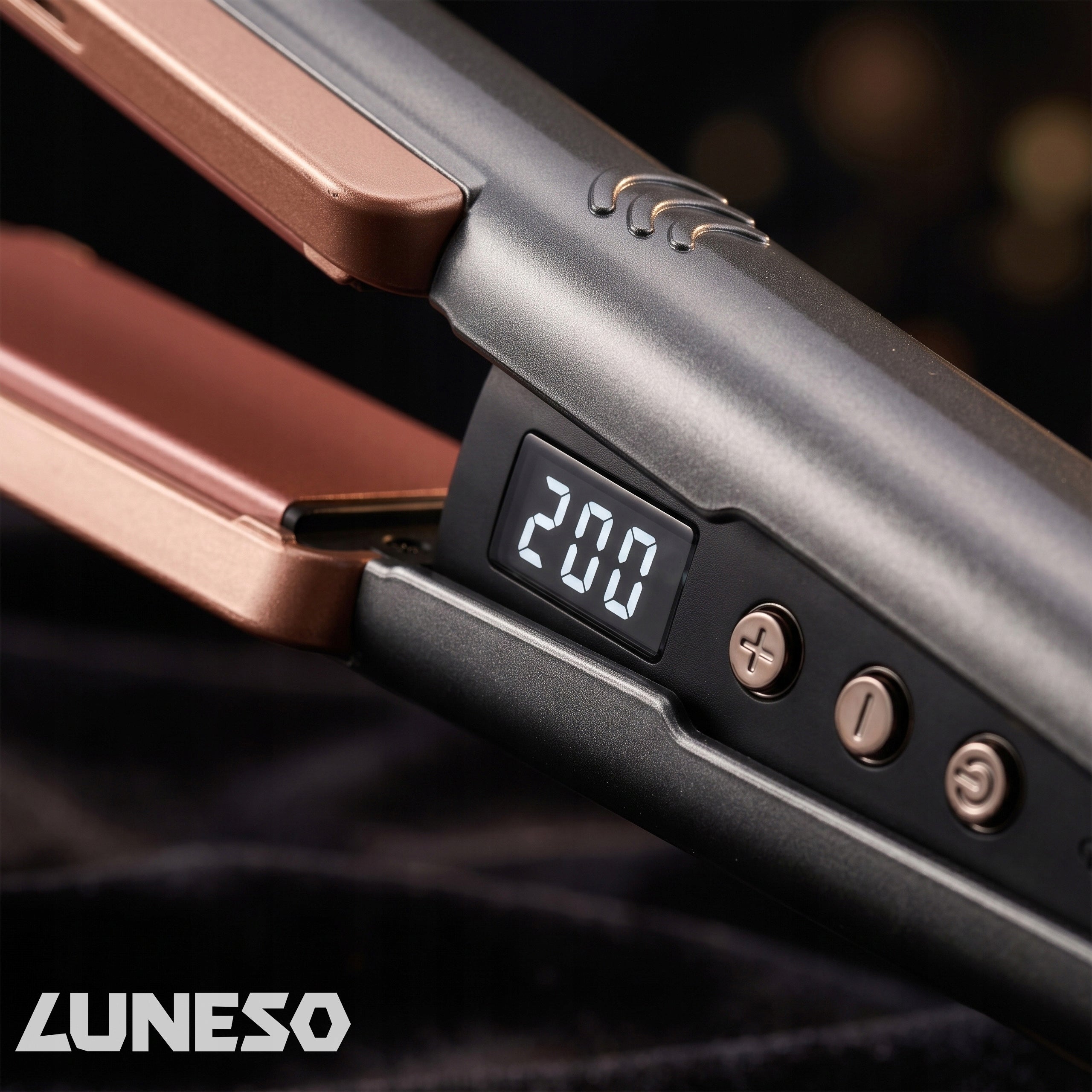 Hair Straightener Ionization Ceramic Tile 38mm Adjustable Luneso 770 Manufacturer code Prostownica do włosów z jonizacją