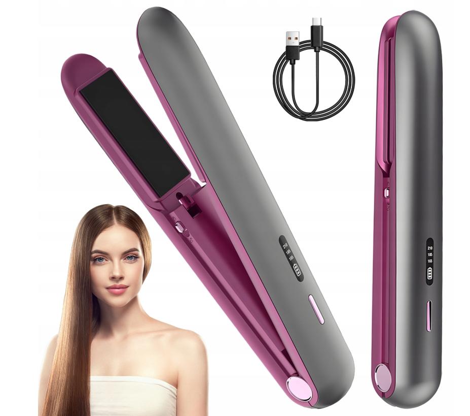 Hair Straightener WIRELESS MINI 2in1 4000mAh 3 TEMPERATURES Packaging status original