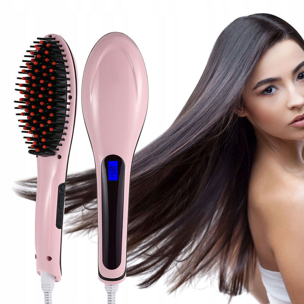 Hair Straightening Brush ELECTRIC Straightener Ionization for Hair Pro