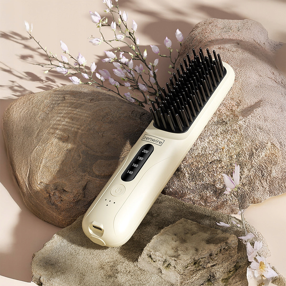 Hair Straightening Brush Hair Straightener Wireless USB Ionization Packaging status original