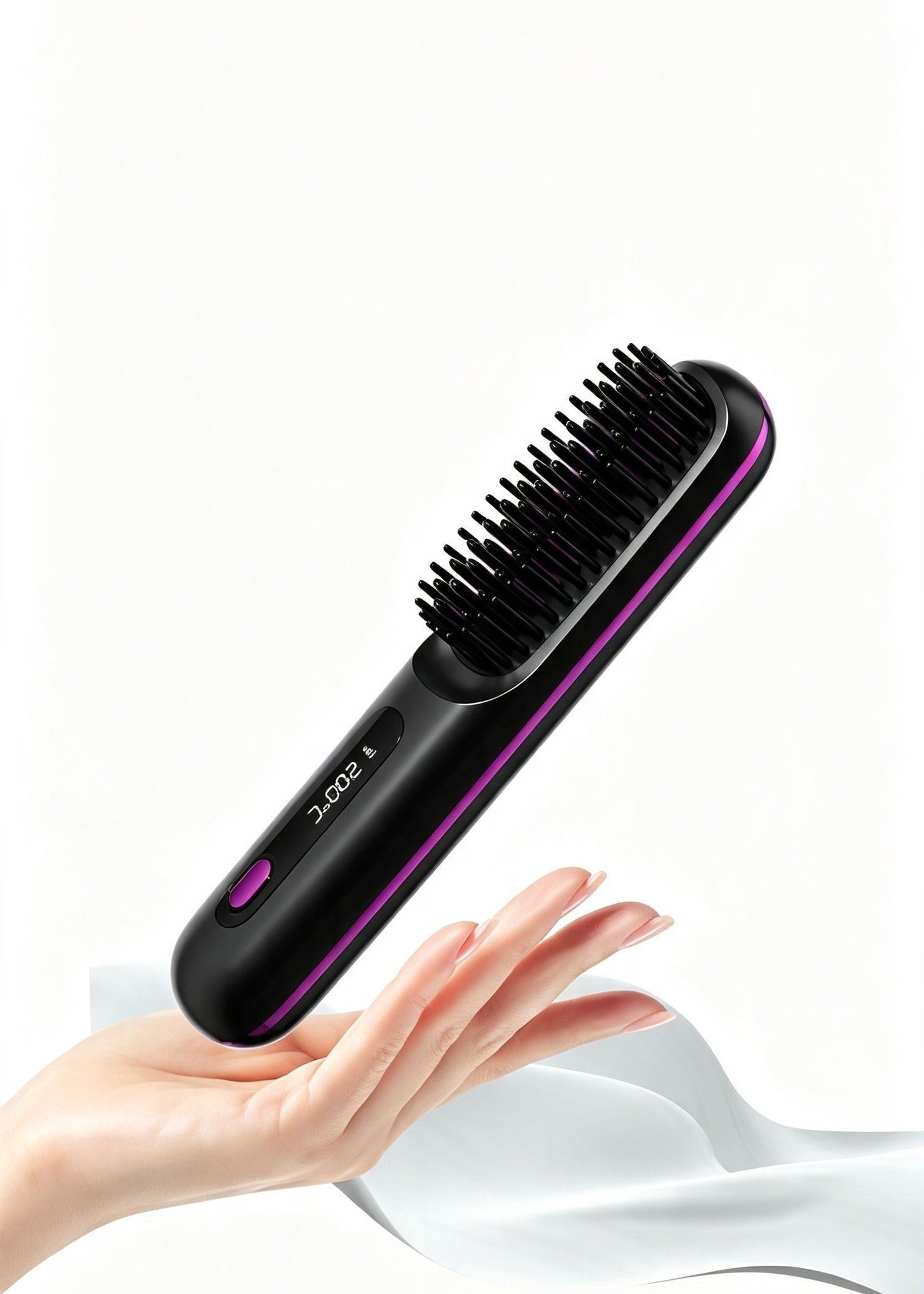 Hair Straightening Brush Wireless Compact