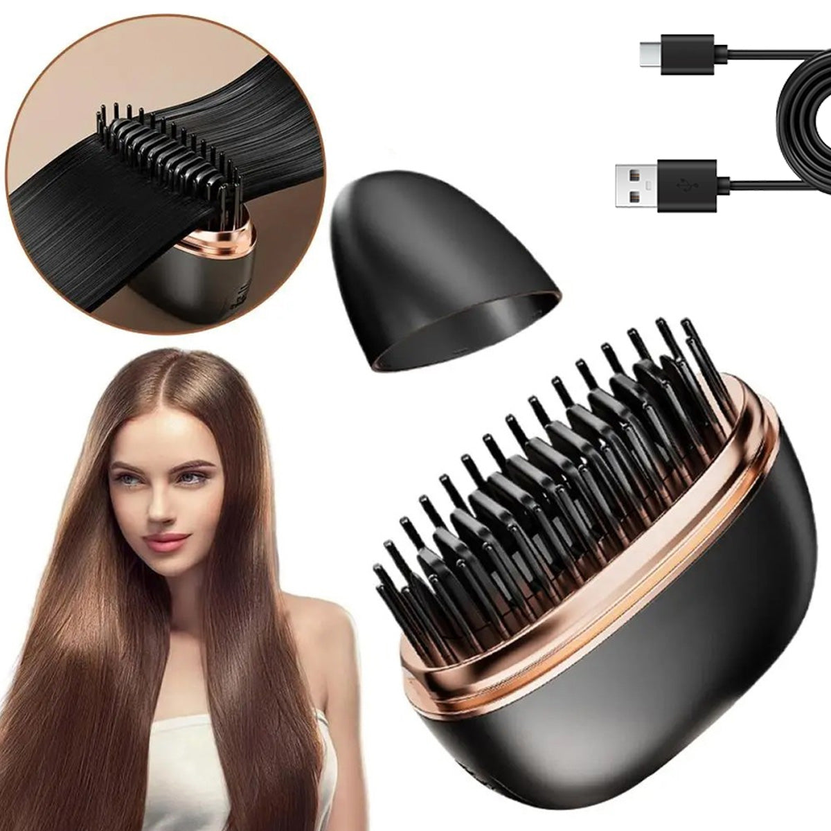 Hair Straightening Brush Wireless Hair Straightening Brush Packaging status original