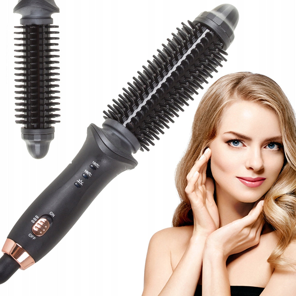 Hair Styling Curler Ceramic Hair Brush Curls Waves Black Manufacturer code 24160