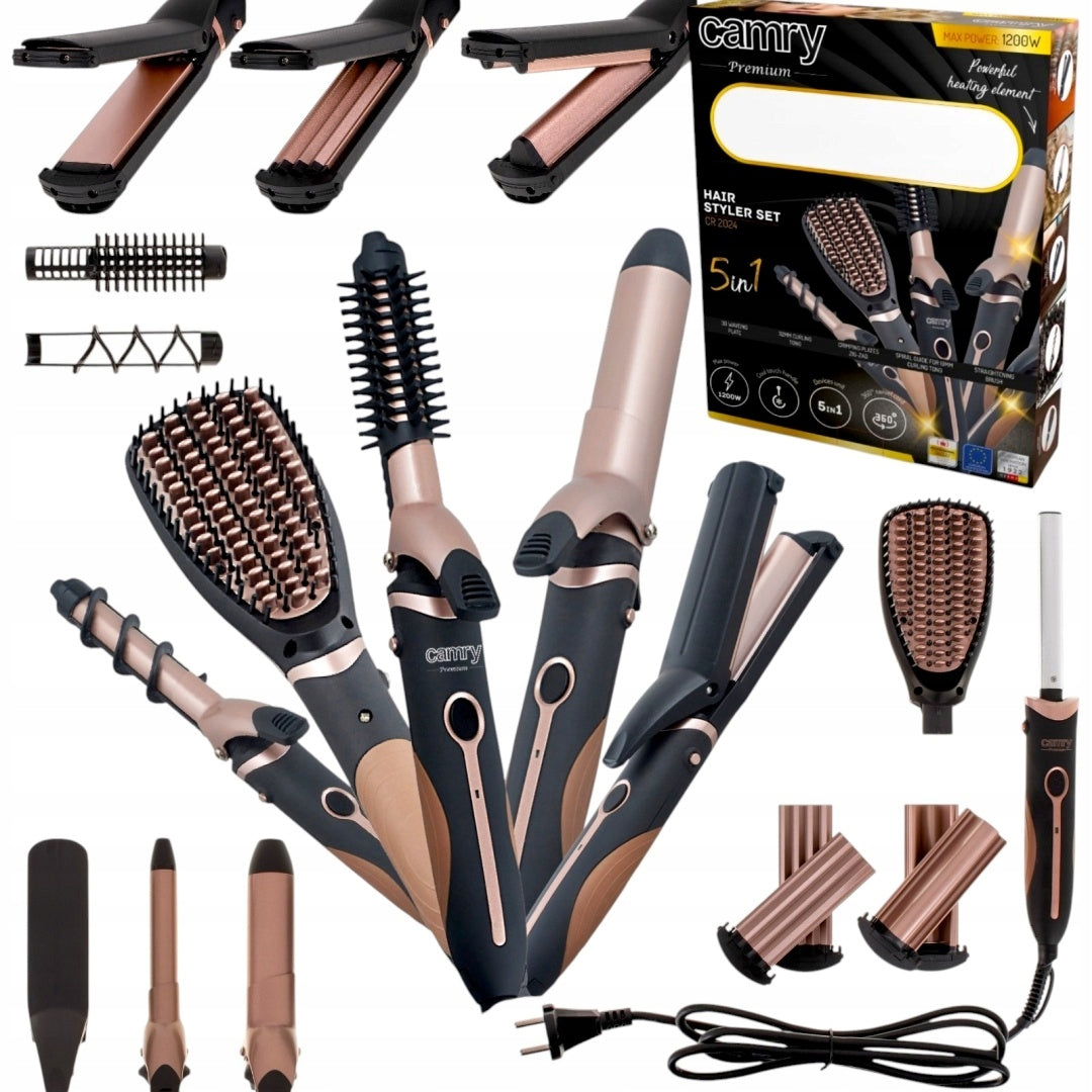 Hair Styling Kit 5in1 CURLING IRON STRAIGHTENER INVERTER