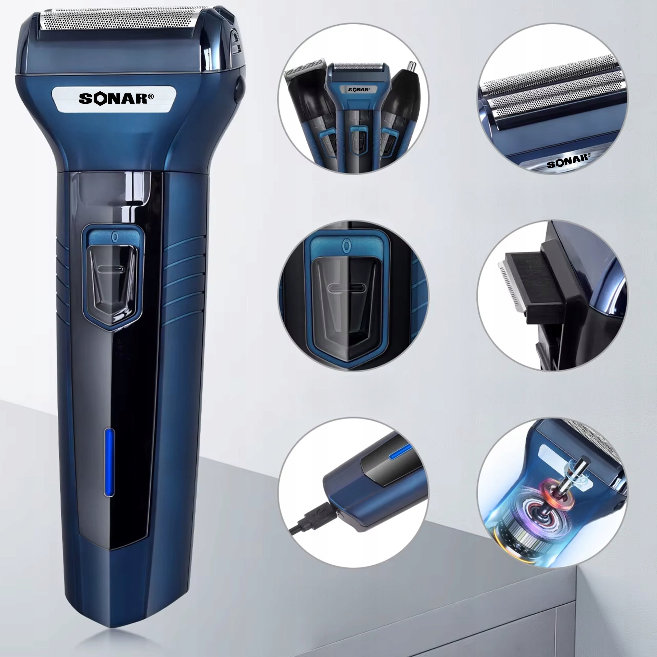 Hair Trimmer Machine Wireless Sonar Professional 3-in-1 Manufacturer code SN-6025