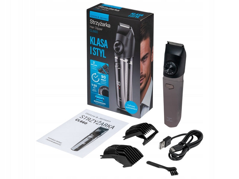 Hair clipper GÖTZE & JENSEN CL660 LED Dominant color silver/gray
