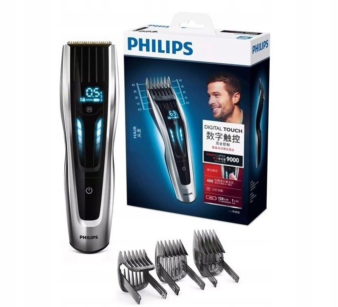 Hair clipper Philips HC9450/15 black and silver
