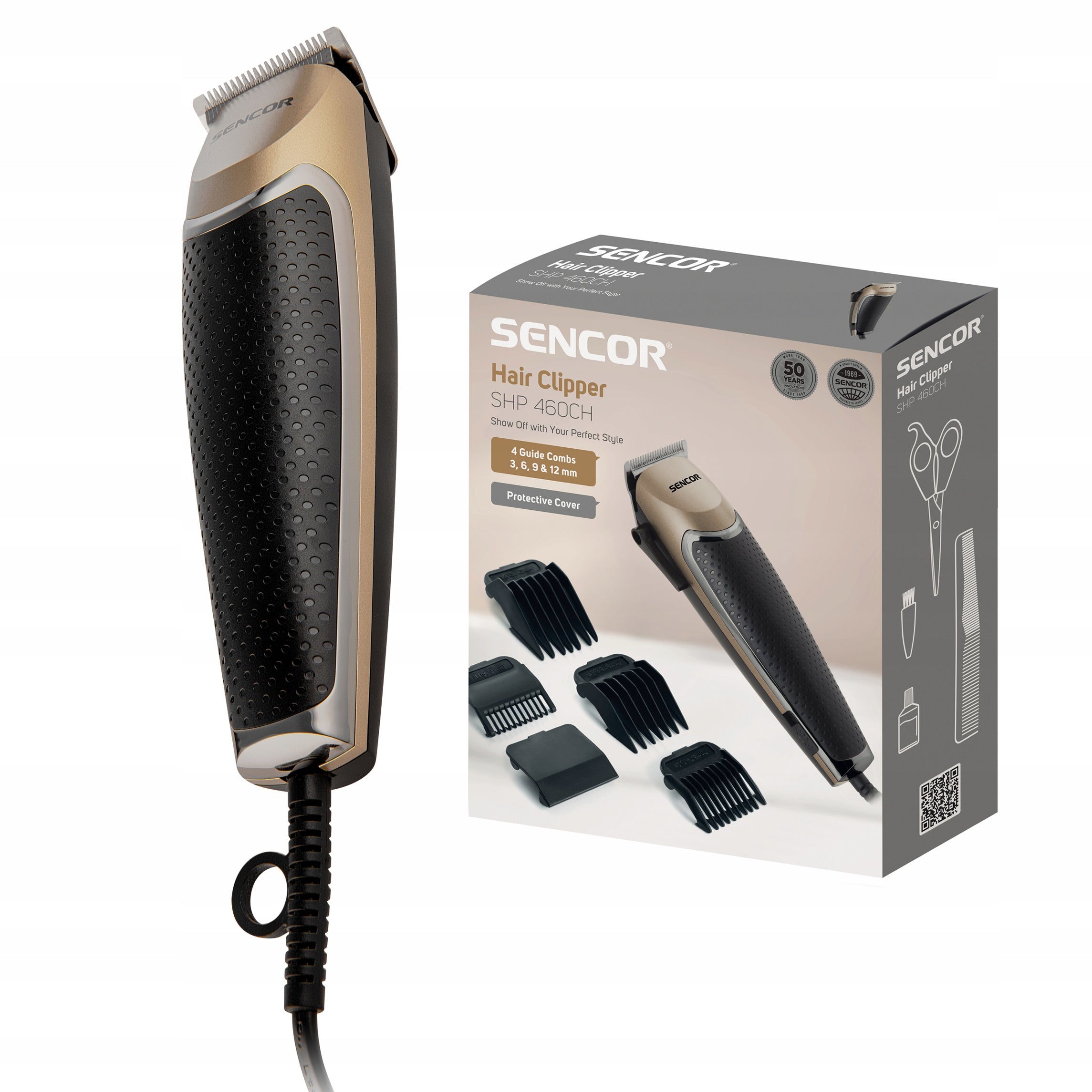 Hair clipper wired trimmer 5 SOCKETS 1-12 mm Sencor SHP 460CH