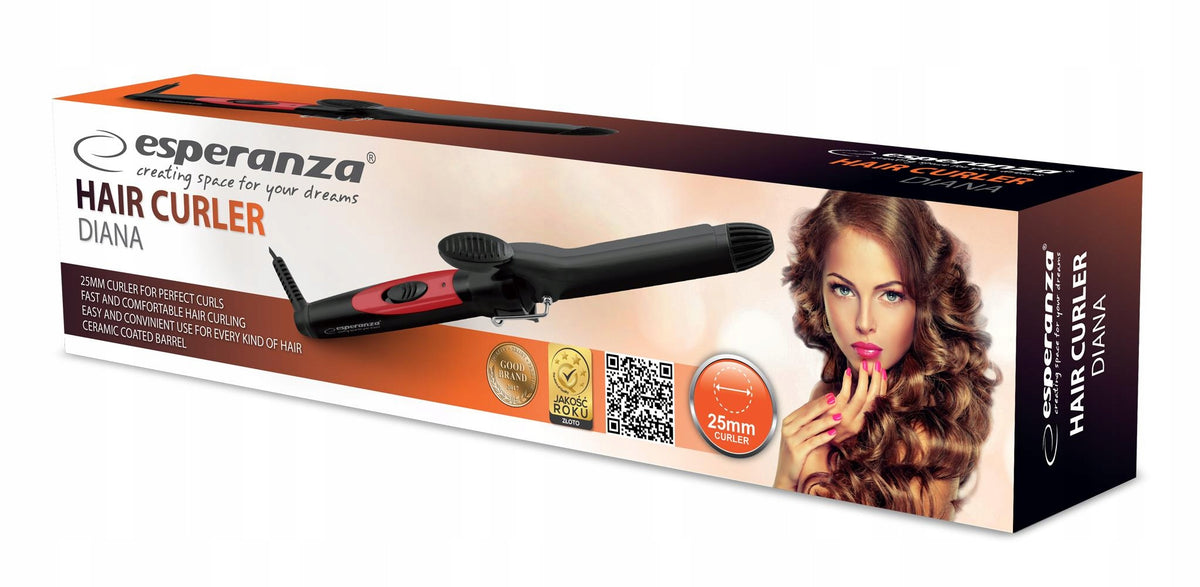 Hair curler Esperanza DIANA EBL005 25 mm Packaging status original