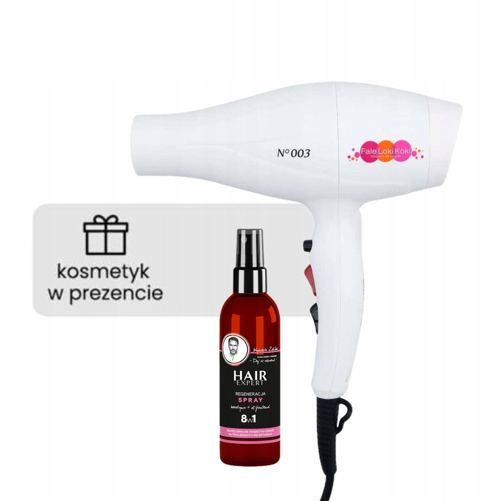 Hair dryer Fale Loki Koki N°003 with ionization + Spray 8in1 Freebie Packaging status original