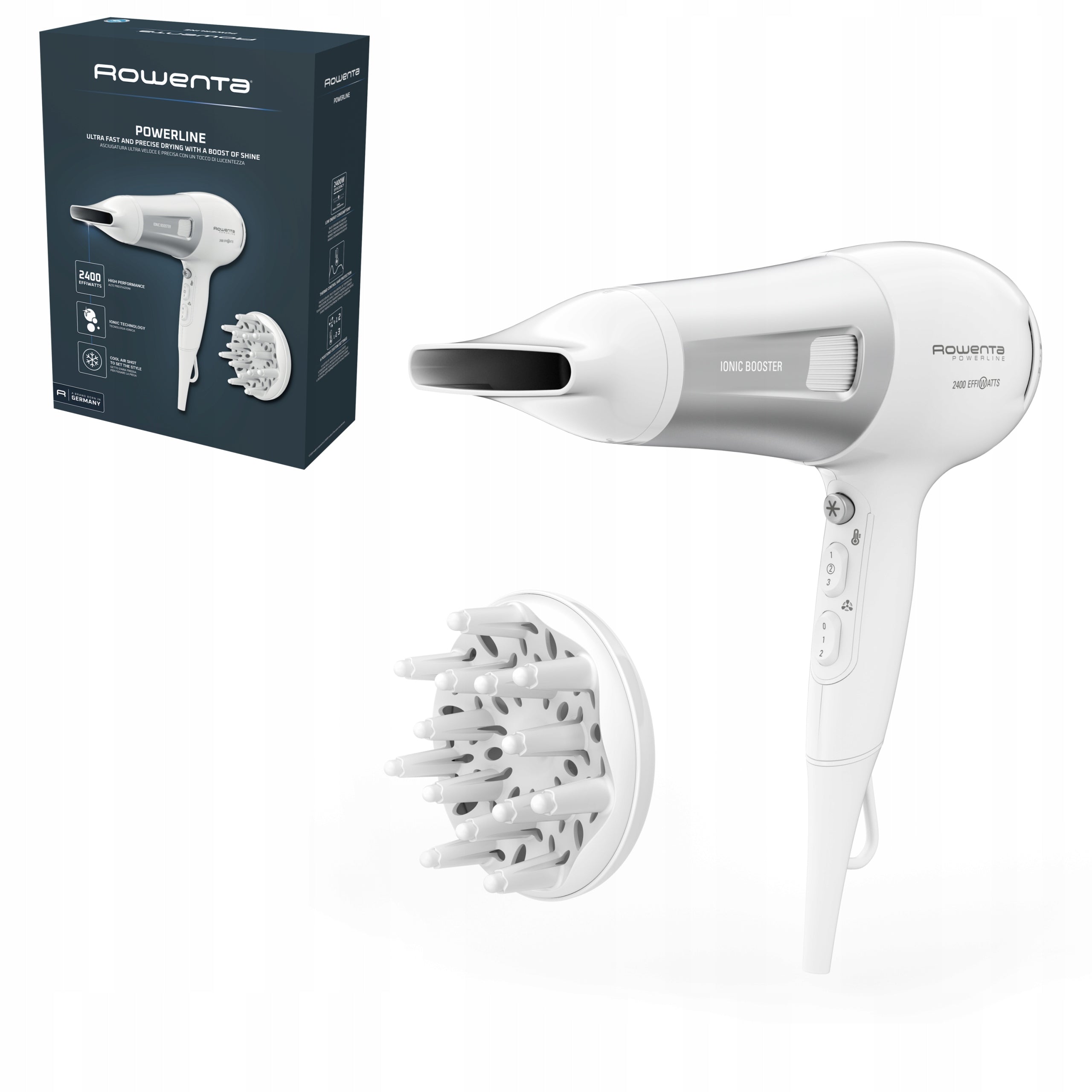 Hair dryer ROWENTA Powerline CV5930 2100 W ionization diffuser strong