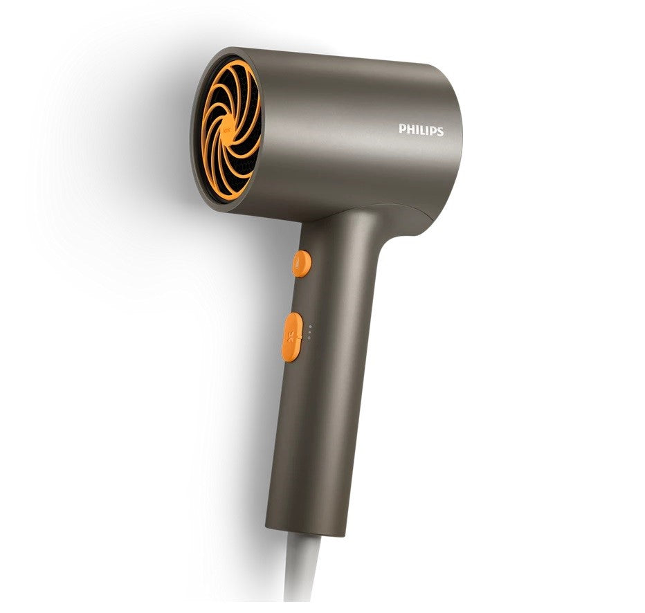 Hair dryer with ionization quick drying 1600W Philips BHD321/00 Dominant color gray