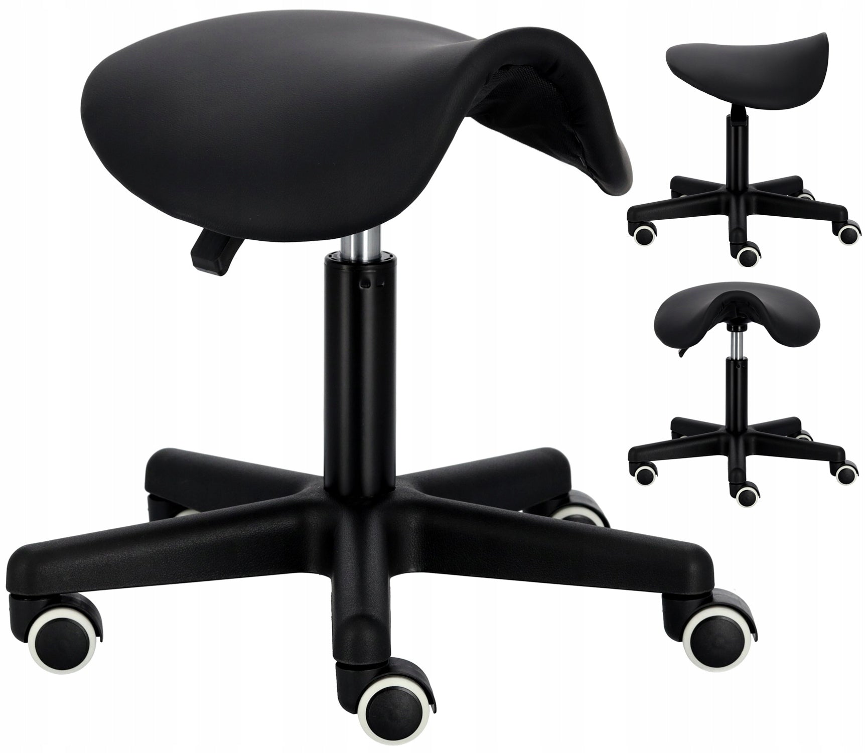 Hairdresser Cosmetic Stool Black Rotating Hoker SPA Mobile