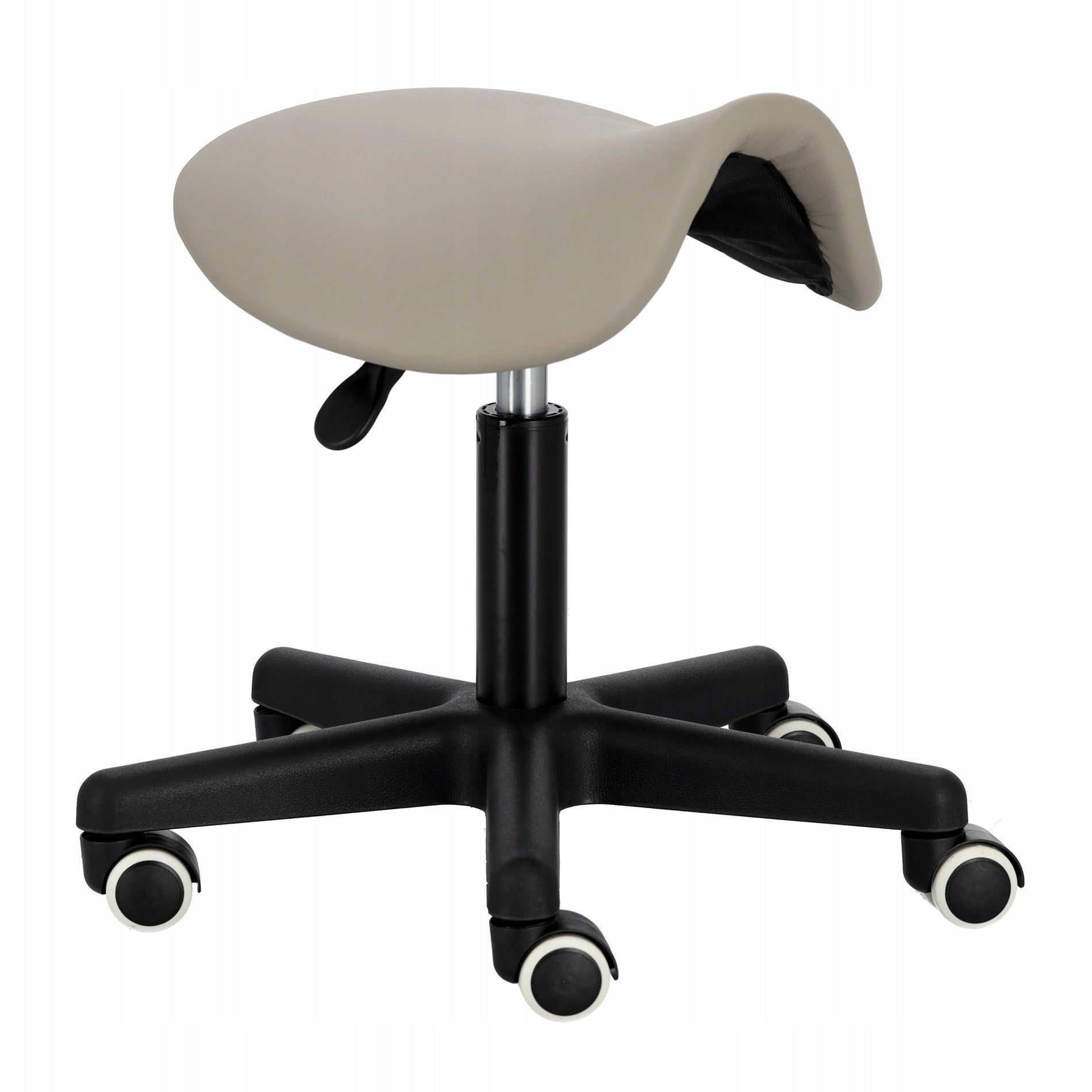 Hairdresser Cosmetic Stool Grey Rotating Hoker SPA Mobile Upholstery color gray