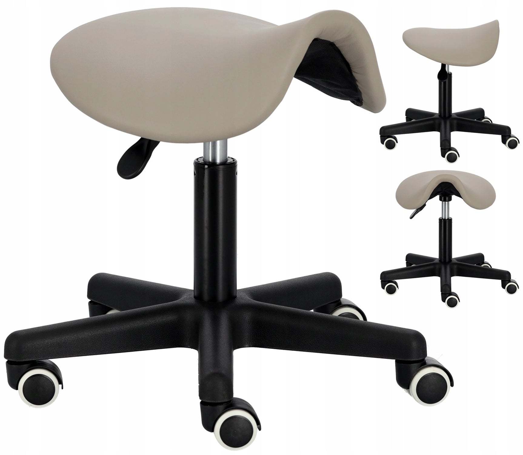 Hairdresser Cosmetic Stool Grey Rotating Hoker SPA Mobile