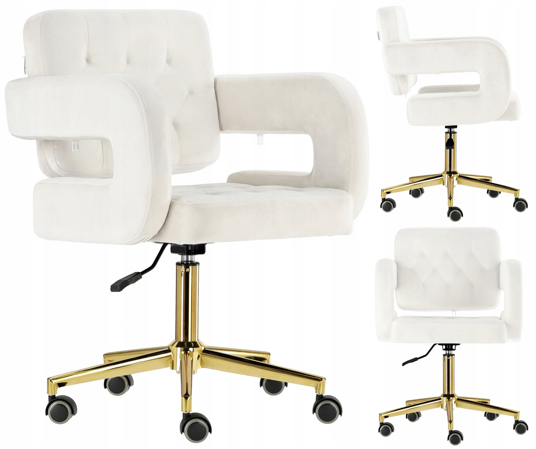 Hairdresser Cosmetic Stool with Backrest SPA Chair Mobile Amalfi
