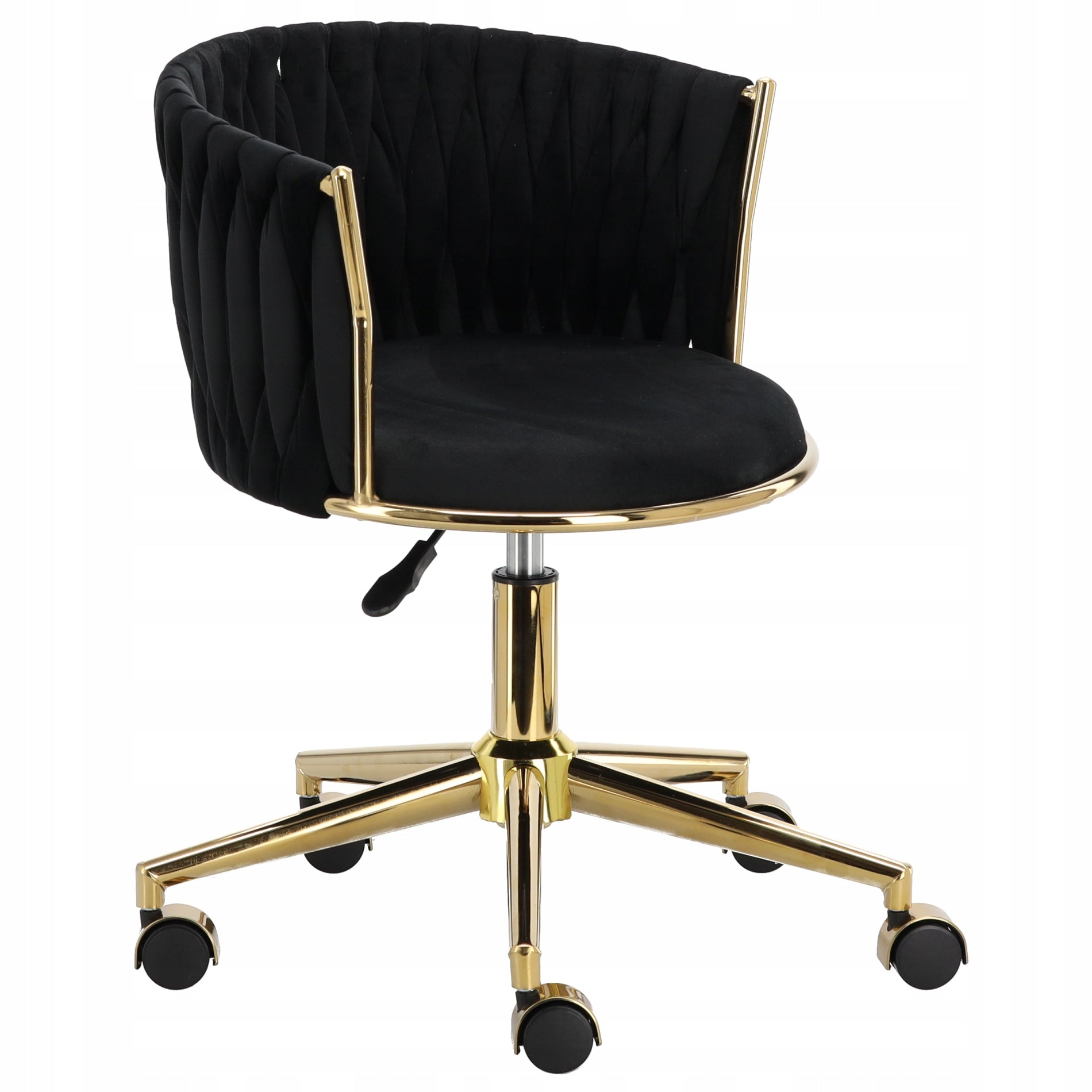 Hairdresser cosmetic stool with backrest bar stool saddle SPA mobile black Brand Calissimo