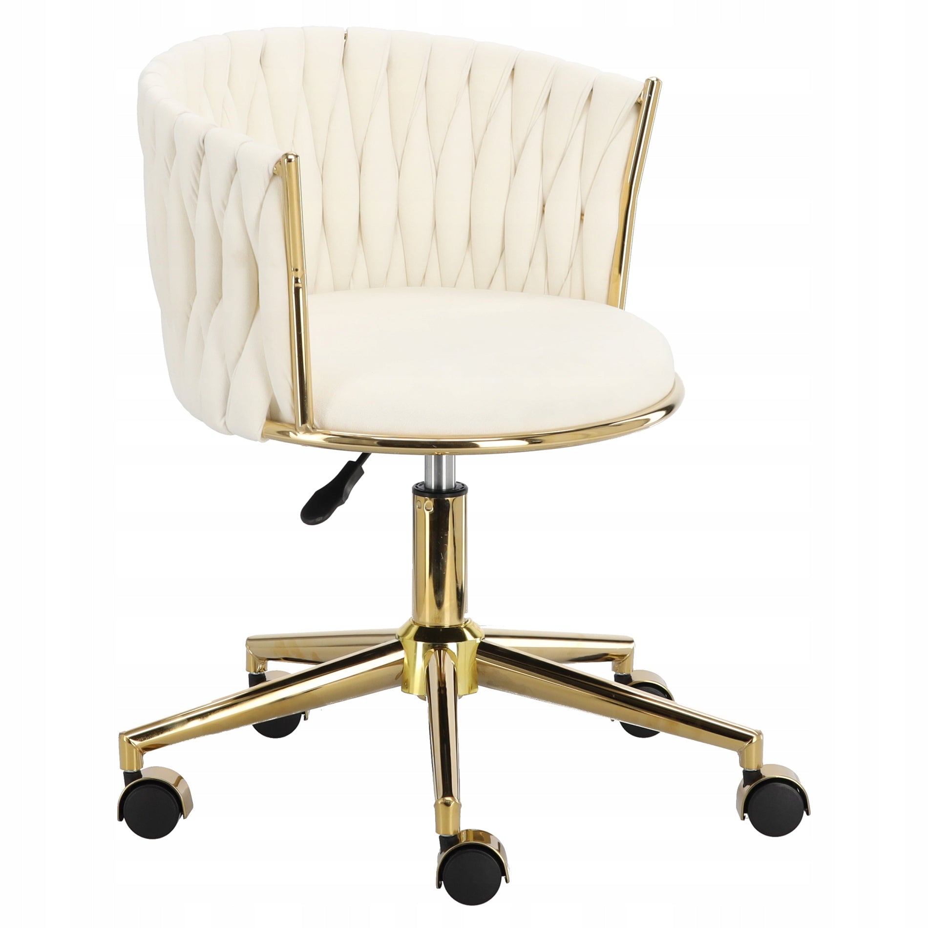 Hairdresser cosmetic stool with backrest bar stool saddle SPA mobile white Brand Calissimo