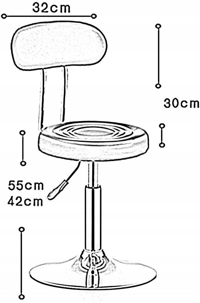 Hairdresser stool adjustable cosmetic stool bar stool white chrome plated Brand no brand