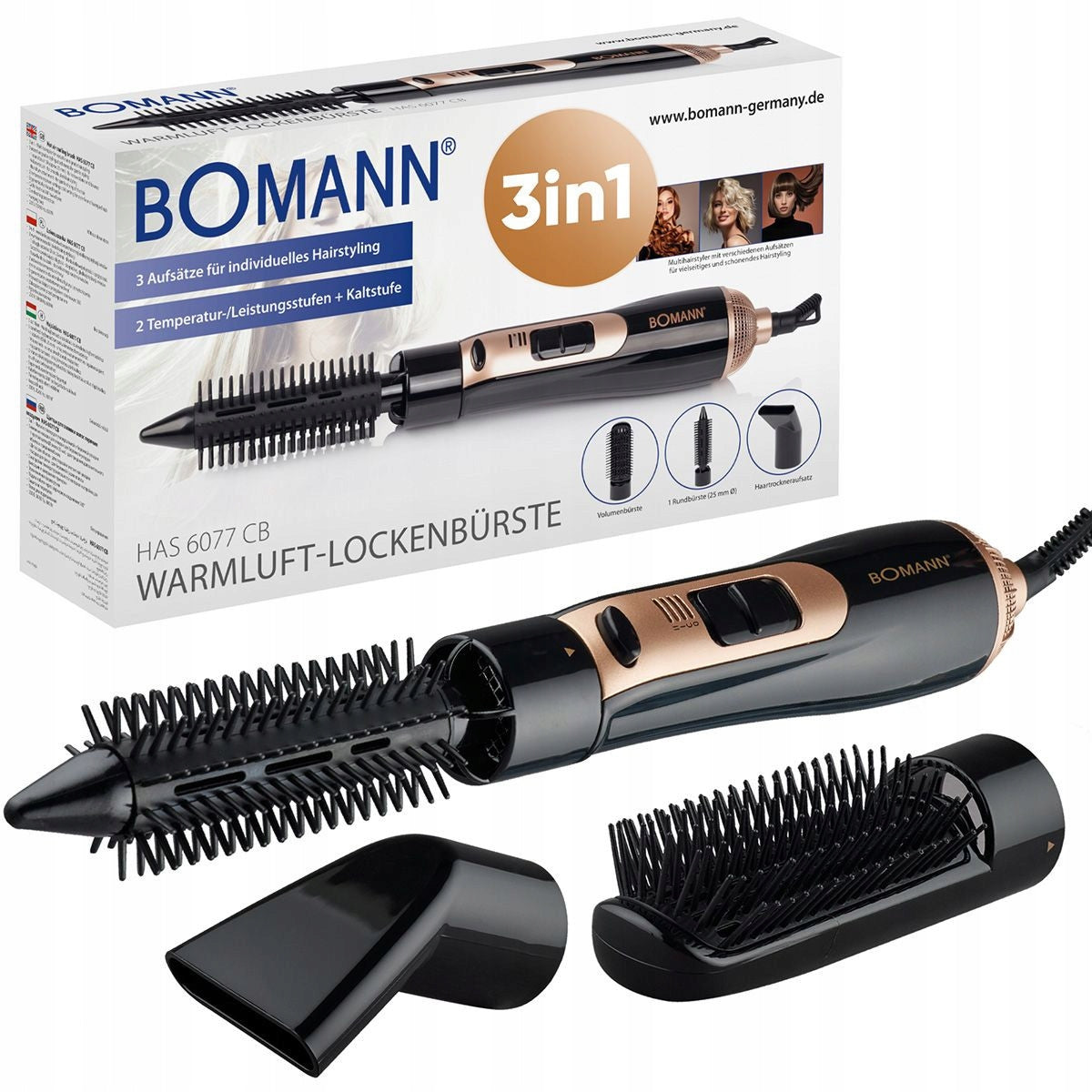 Hairdryer Bomann HAS 6077 CB (black) EAN (GTIN) 4004470607710