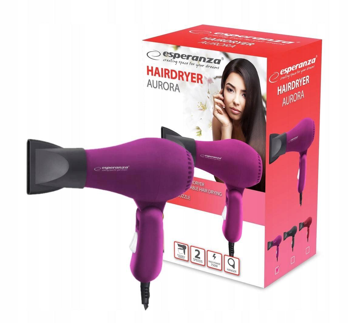 Hairdryer Esperanza AURORA EBH003P 750W Pink