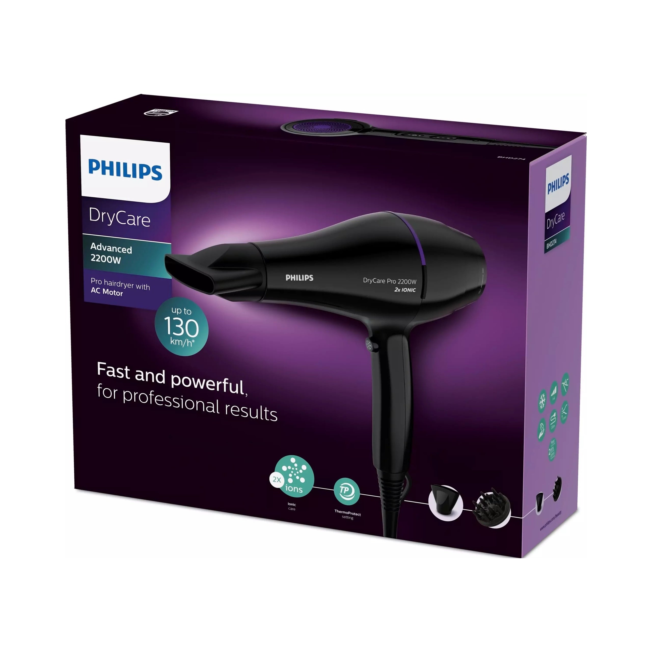 Hairdryer Philips DryCare BHD274/00 motor AC 2200W Manufacturer code BHD274/00