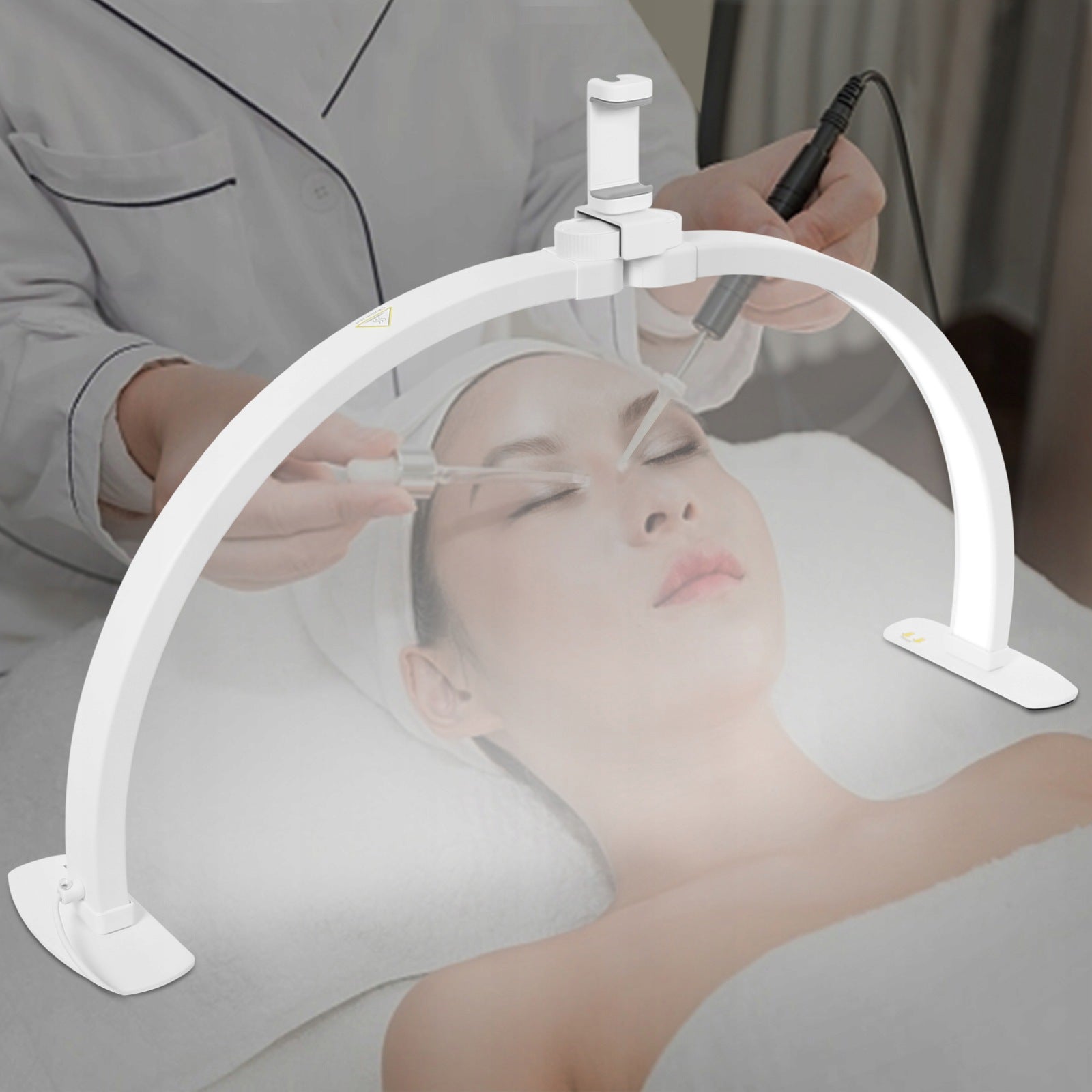 Half Moon Lamp for Nail Desk Eyelash Lamp 3 Color Temps 10 Dimmable Levels Manufacturer code 07462049562