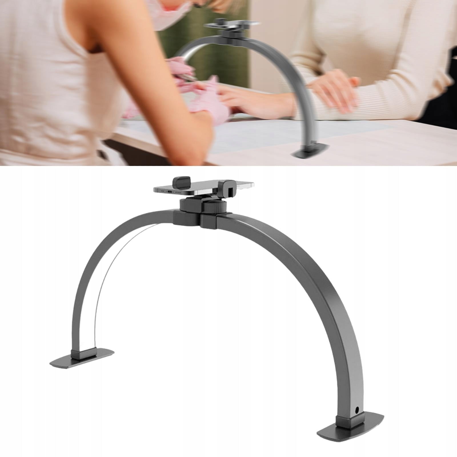 Half Moon Light LED Nails Tech Lamp 38W Desk Lamp Professional Nails Black