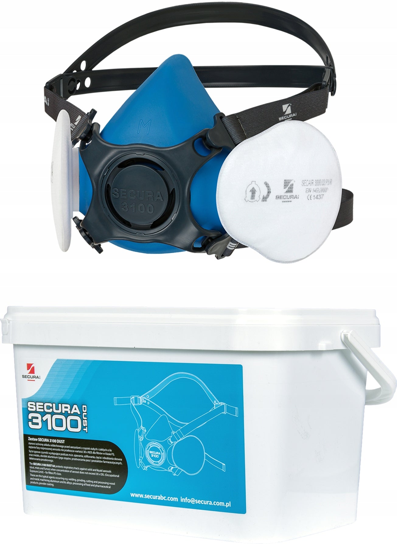Half mask SECURA 3100-DUST +P3 filter