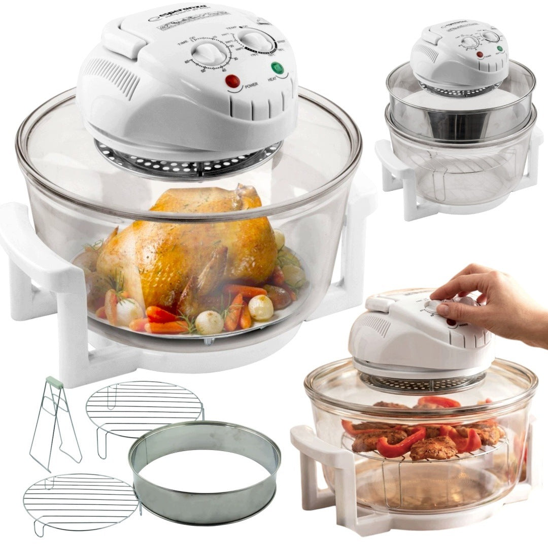 Halogen Combo Oven 18L 1400W Thermocouple Timer 60min Grill 250°C