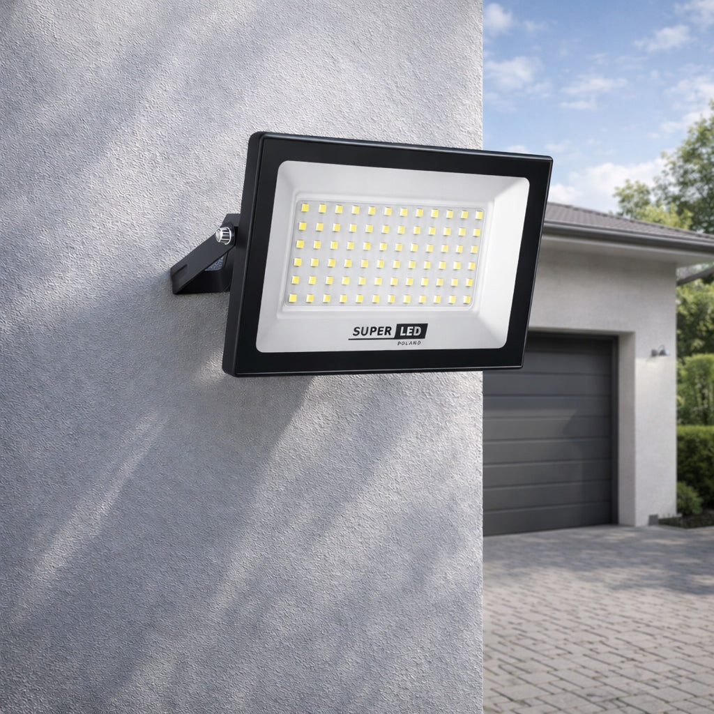Halogen Floodlight LED Lamp 100W 9000 lm IP65 4000K Eco Line SuperLED Packaging status original