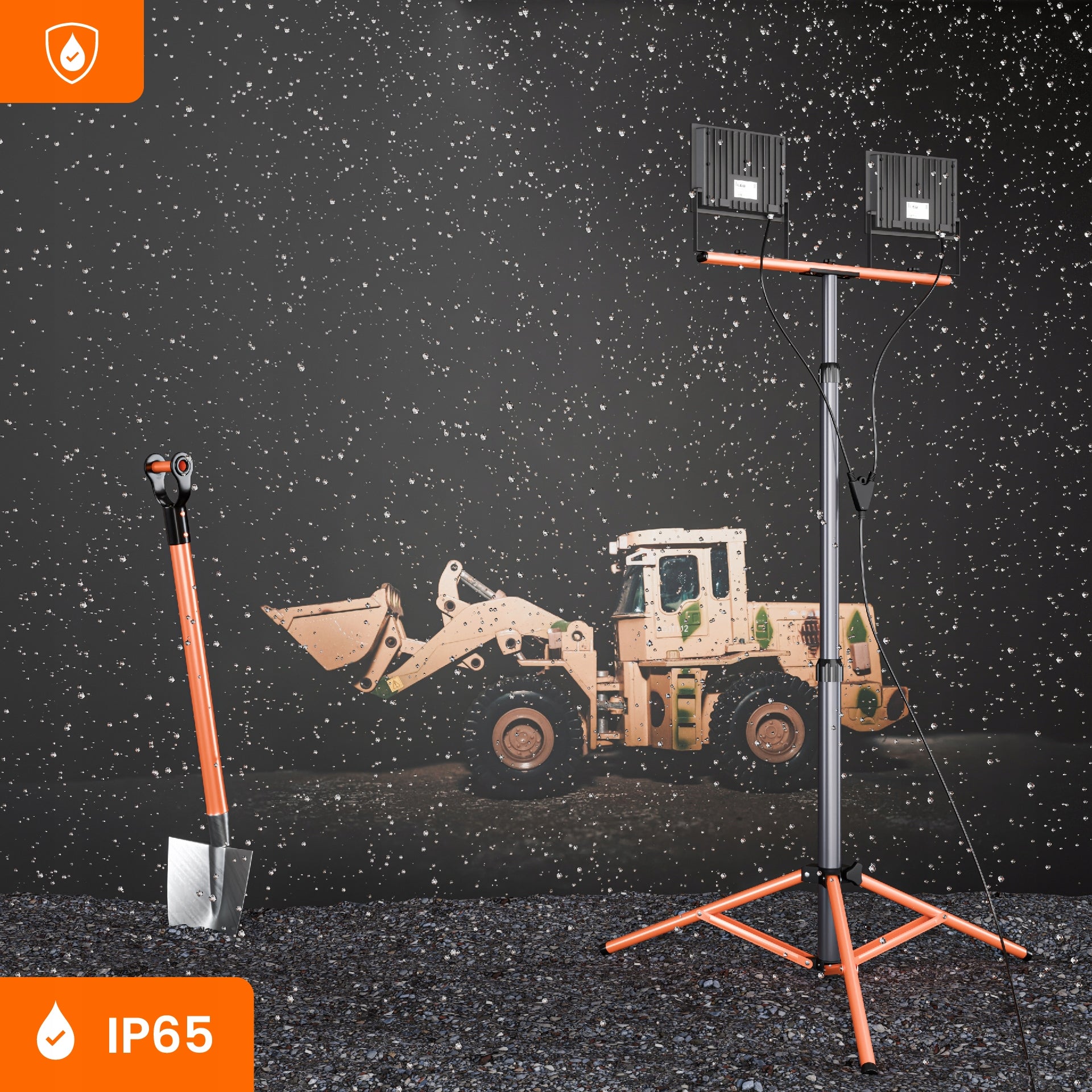 Halogen LED Building Kit 2X 100W Floodlight Work Lamp on Tripod Brand Smartled