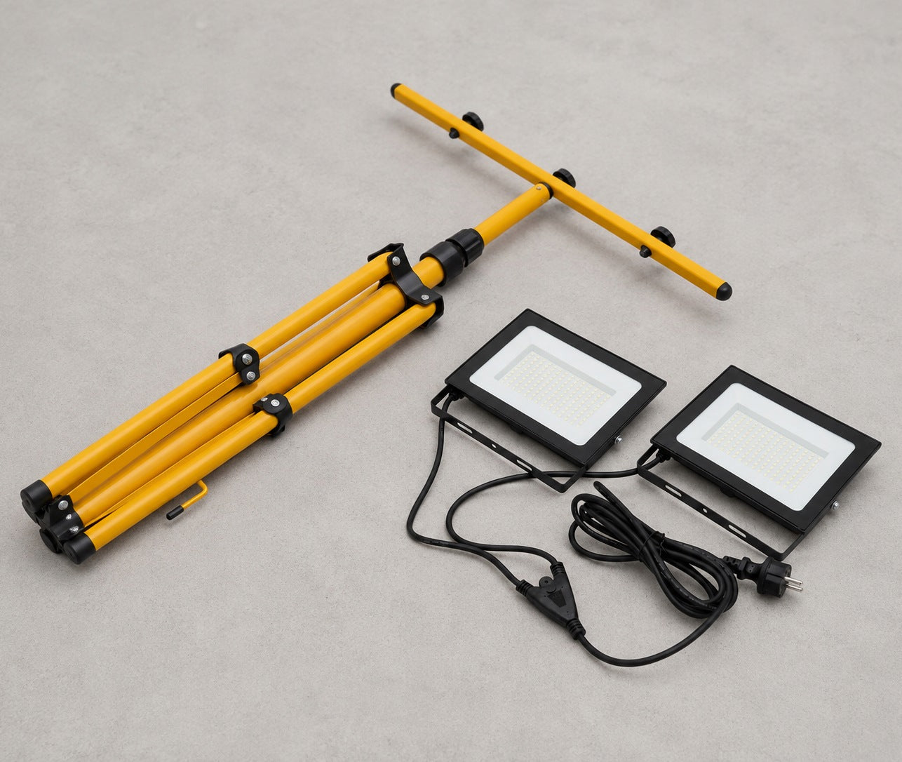 Halogen LED Construction Tripod Floodlight 2x 50W 9000lm Connected Kit Manufacturer code 8066