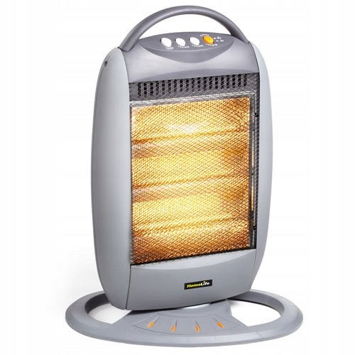 Halogen radiator rotary apron radiator