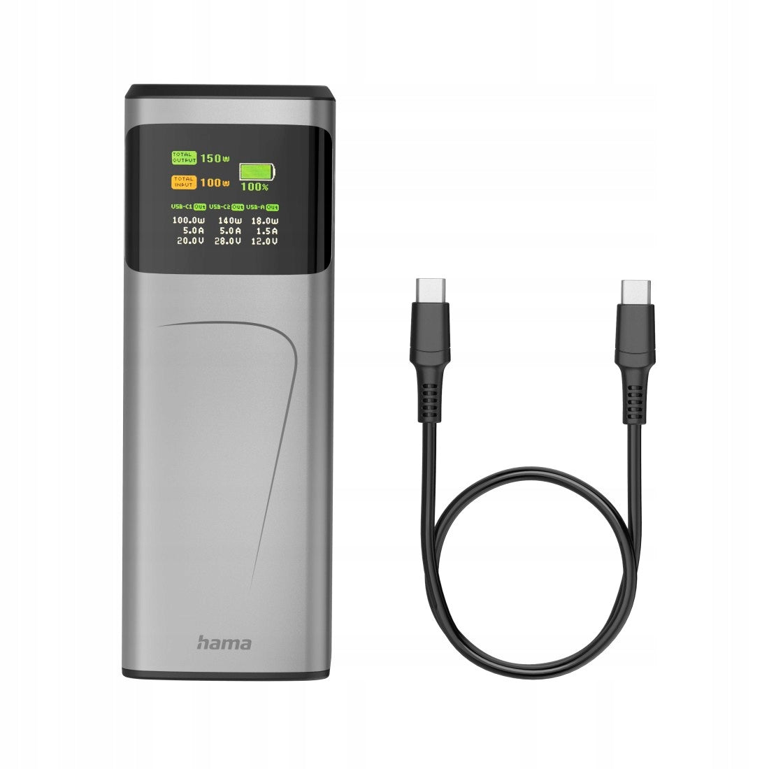 Hama powerbanka High Power 150W 24000 mAh PowerDelivery pre notebook, Manufacturer code 201742
