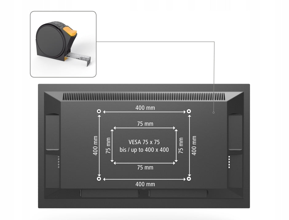 Hama universal VESA TV mount 400X400 adjustable up to 75 inches Packaging status original