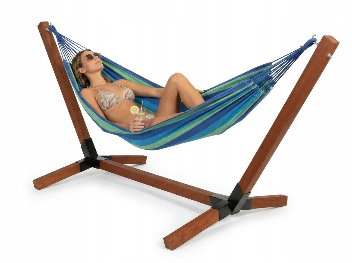 Hammock Frame Impregnated 150kg + Fabric 220x150cm Set From Manufacturer Packaging status original
