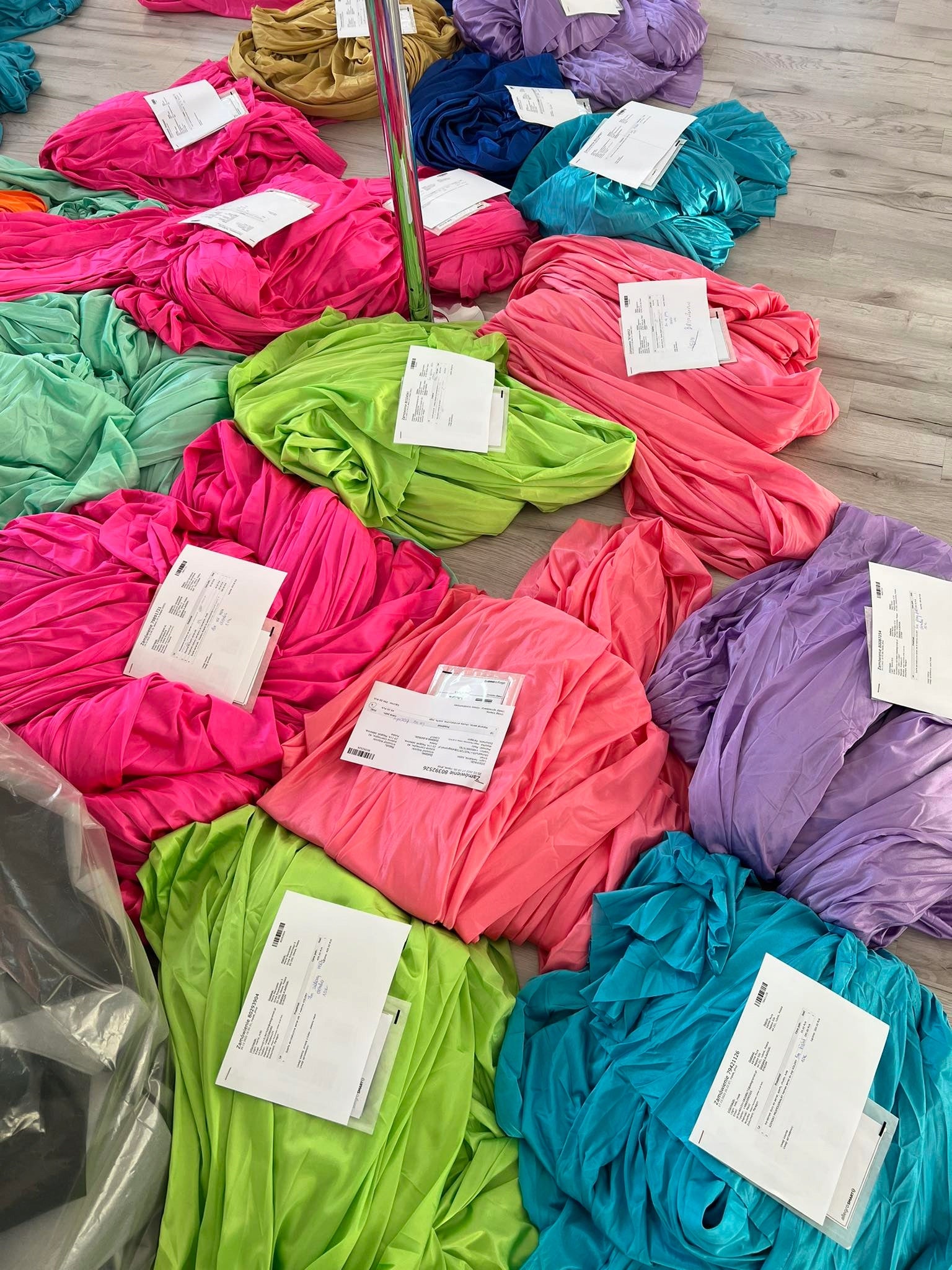 Hammock aerial for yoga acrobatic scarf 5m mint, wide 260 cm Manufacturer code 5906852341597