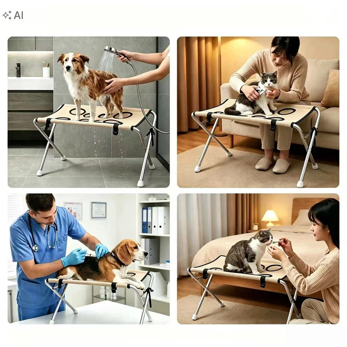 Hammock for Animal Care with Coffee - Bath, Haircut, Cleaning Packaging status original