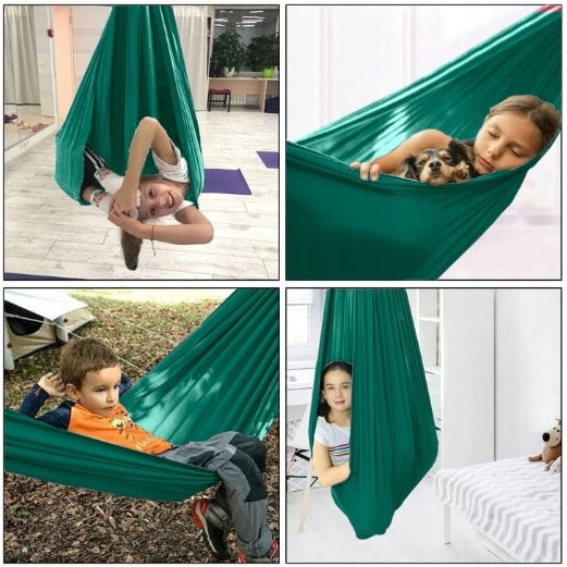 Hammock green for children recreational swing 2.8x1.5 m Brand JYSafora