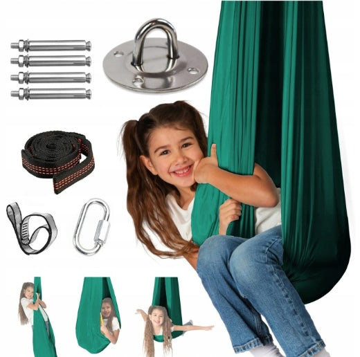 Hammock green for children recreational swing 2.8x1.5 m Manufacturer code cxzv1242