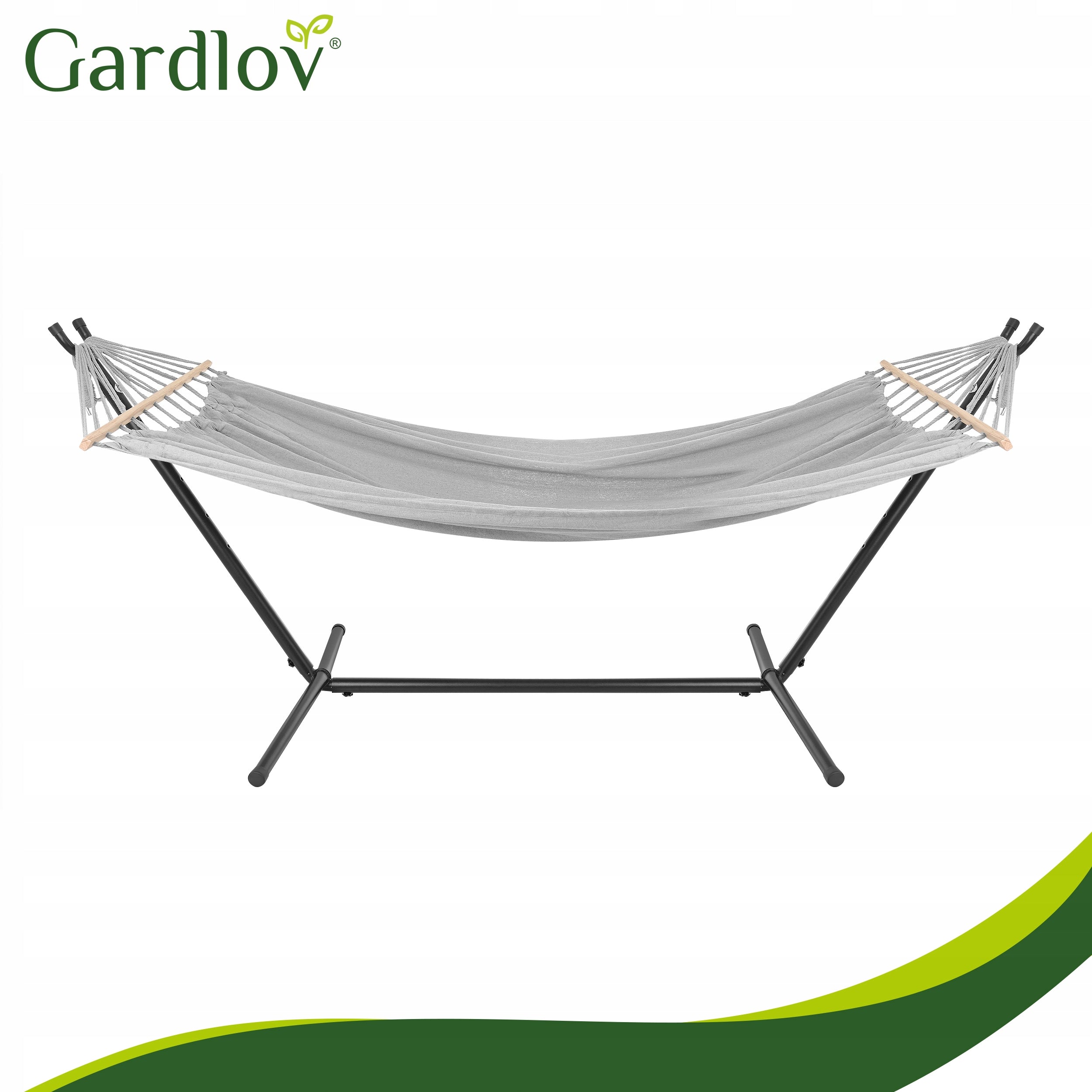 Hammock with Garden Frame Double 200x150cm Strong Iron Stand 250kg Packaging status original